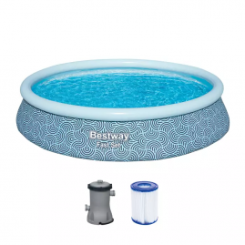 Бассейн BESTWAY FAST SET 396х84см, 7340л, фильтр-насос 2006л/ч Бассейн BESTWAY FAST SET 396х84см, 7340л, фильтр-насос 2006л/ч