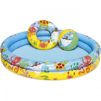 Детский надувной бассейн BESTWAY 122х20см с мячом и кругом