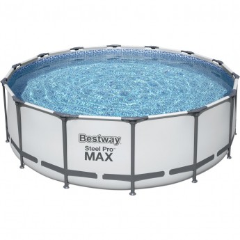 Каркасный бассейн BESTWAY STEEL PRO MAX 427х122см, 15232л + фильтр-насос 3028 л/ч, тент, лестница