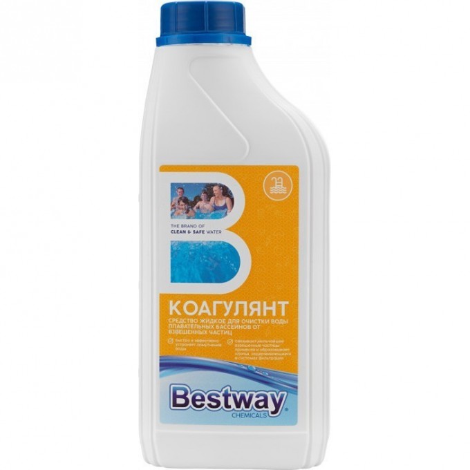 Коагулянт - средство для очистки воды от взвешенных частиц BESTWAY ( 1,1 кг) KO1.1L BW