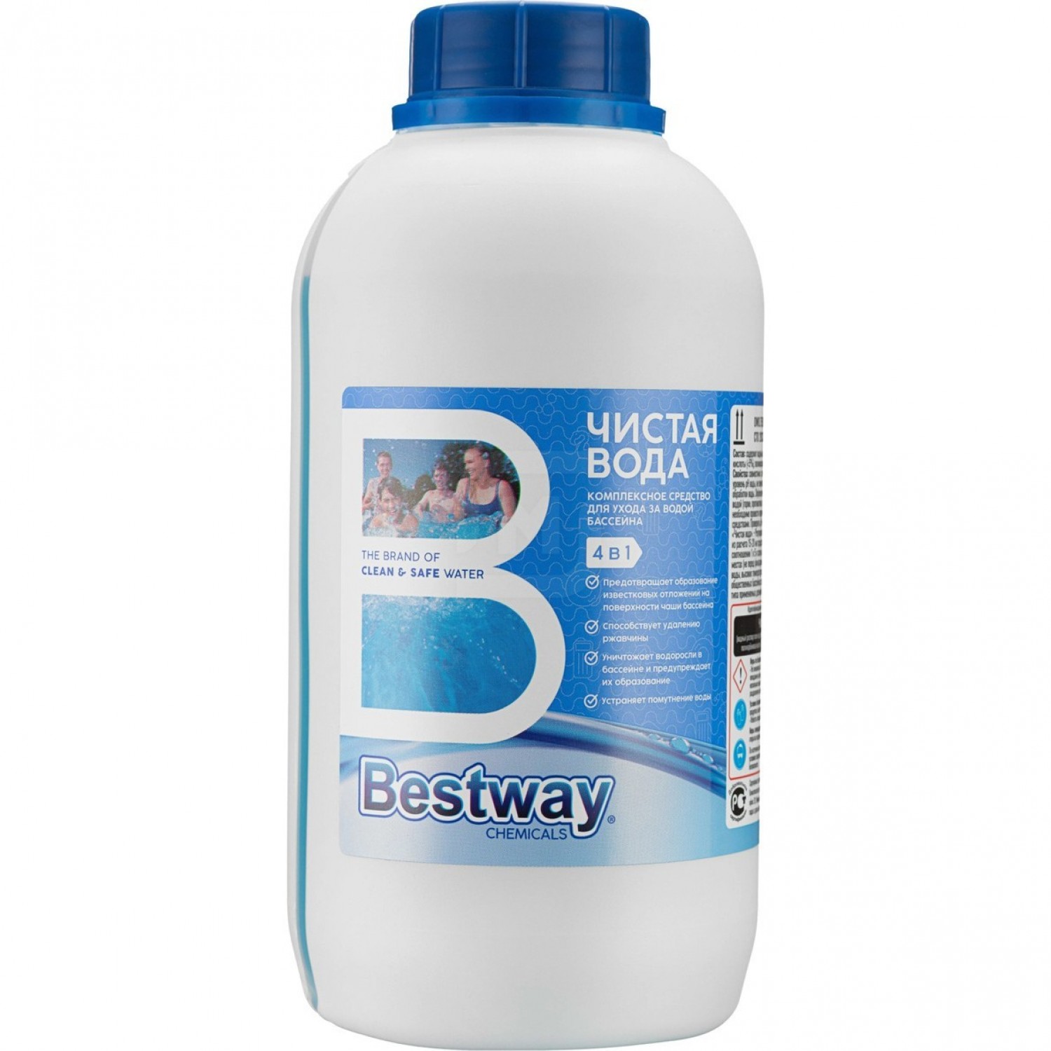 Комплексное средство для ухода за водой BESTWAY Чистая вода 4 в 1 (750 г)  OW0.75L BW. Купить Комплексное средство на Официальном Сайте BESTWAY в  России.