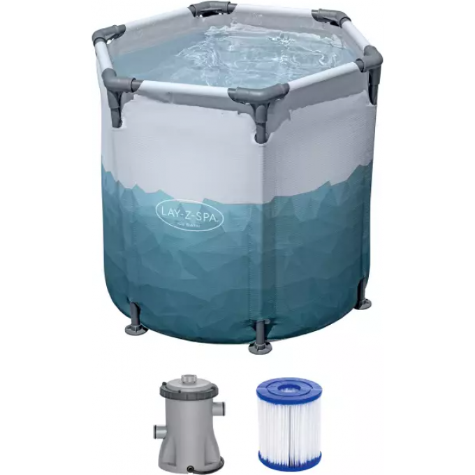 Ледяная купель BESTWAY "GLACIAL DIP ICE BATH POD" 90х80см, 253л, фильтр-насос 1249л/ч, тент 6002K BW