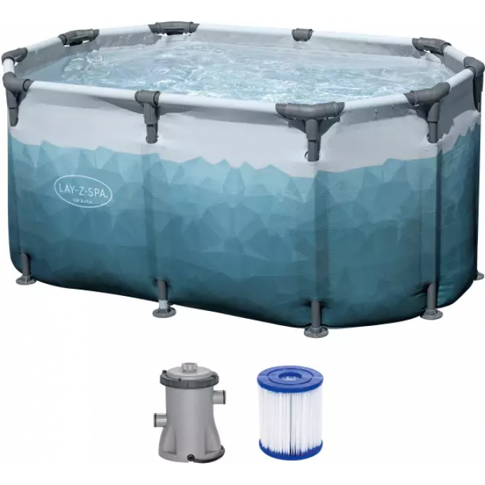 Ледяная купель BESTWAY "GLACIAL DIP ICE BATH TUB" 150х90см, 431л, фильтр-насос 1249л/ч, тент, уп.1 6002N BW