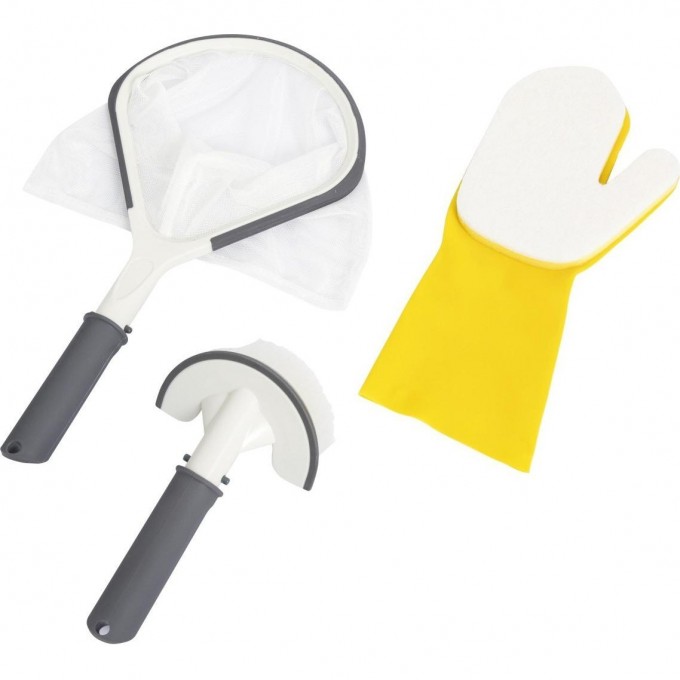 Набор для чистки SPA бассейна BESTWAY, 3 предмета: сачок, рукавица, щётка 60310 BW