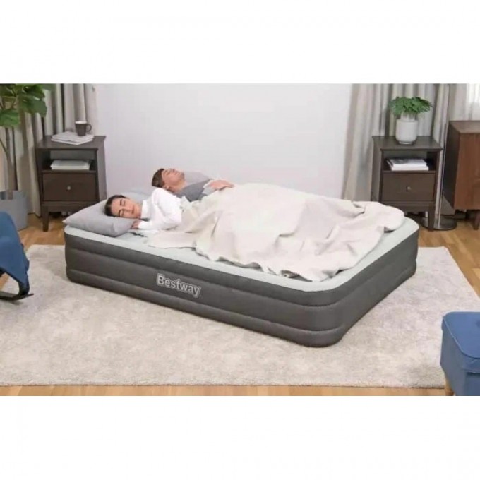 кровать надувная bestway airbed fortech 203х152х46см, арт. 69050