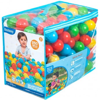 Пластиковые мячи BESTWAY 52649 5,8 см, 250 шт, для игровых центров, от 1 года